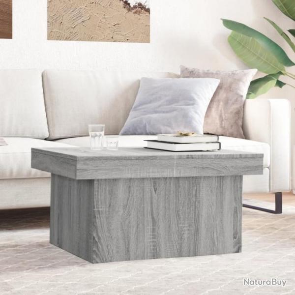 Table basse sonoma gris 100x55x40 cm bois d'ingnierie