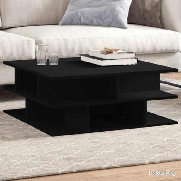 Table basse noir 70x70x29 cm bois d'ingnierie