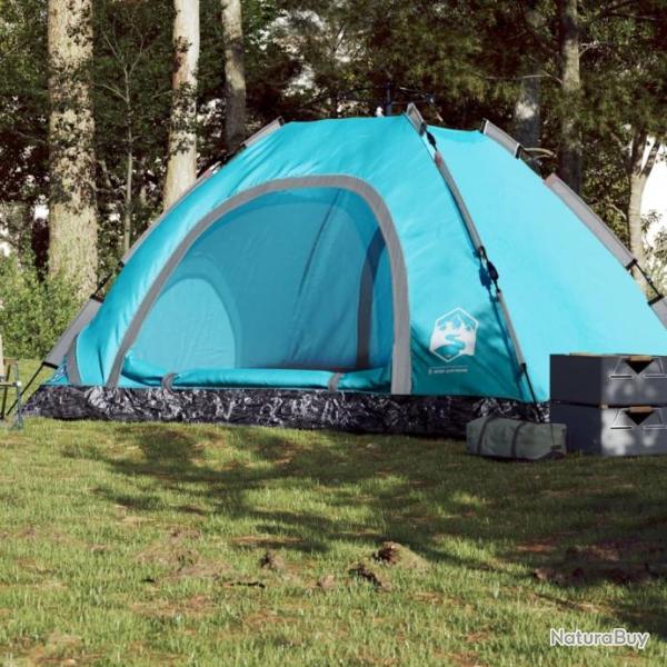 Tente de camping 5 personnes bleu libration rapide