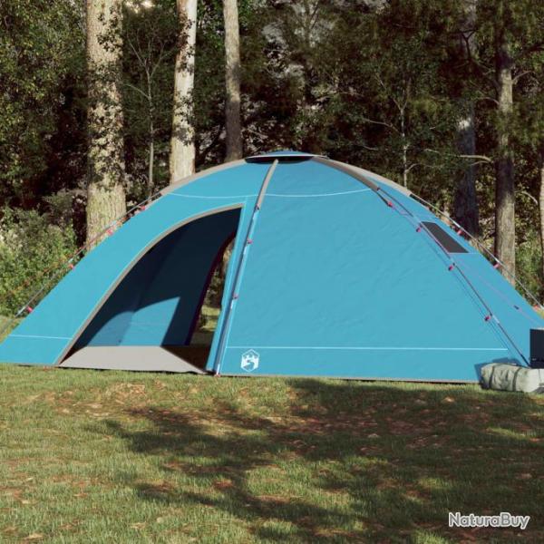 Tente de camping 8 personnes bleu impermable