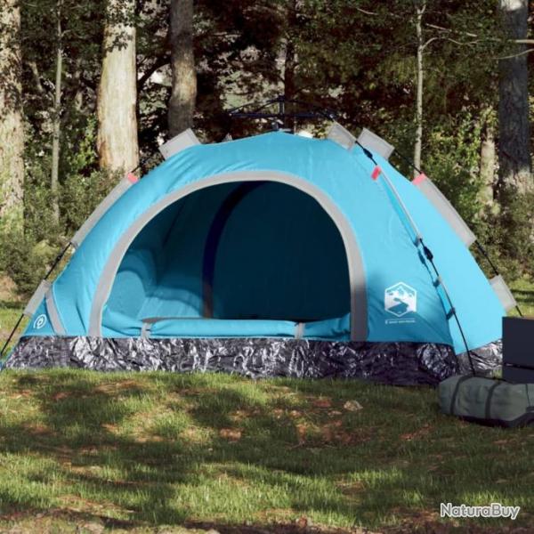 Tente de camping 4 personnes bleu libration rapide