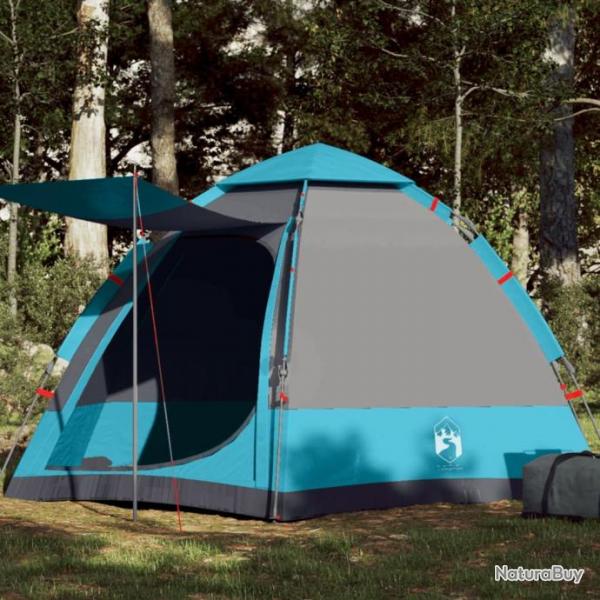 Tente de camping cabine 4 personnes bleu libration rapide