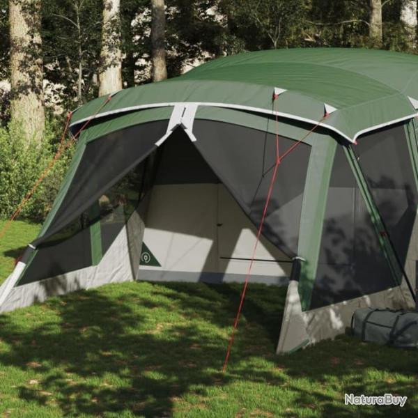 Tente de camping avec porche 4 personnes vert impermable