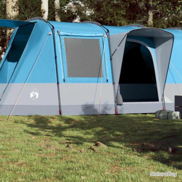 Tente de camping tunnel 4 personnes bleu impermable