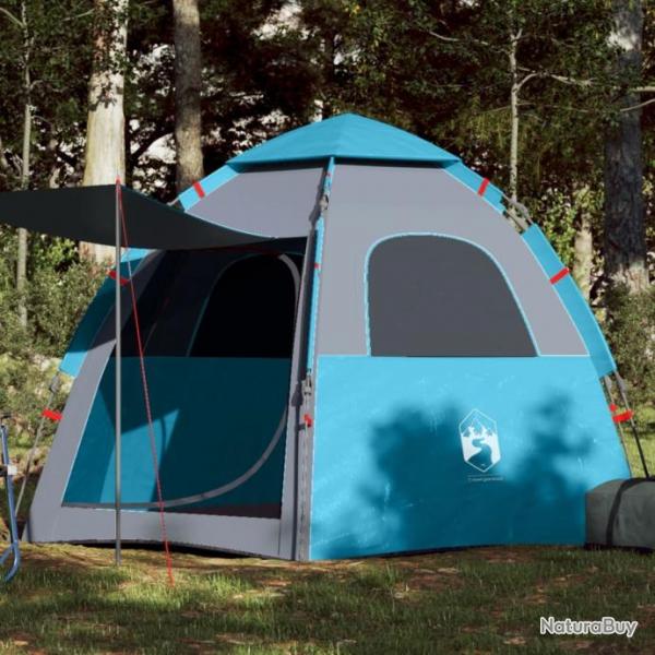 Tente de camping cabine 4 personnes bleu libration rapide