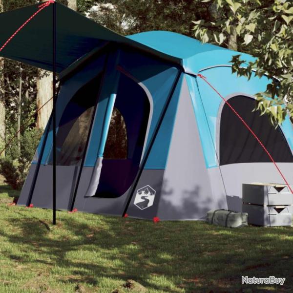 Tente de camping de cabine 5 personnes bleu impermable