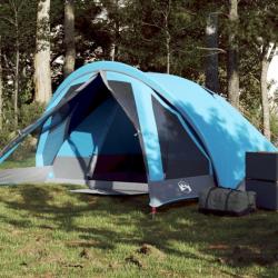 Tente de camping de cabine 4 personnes bleu imperméable