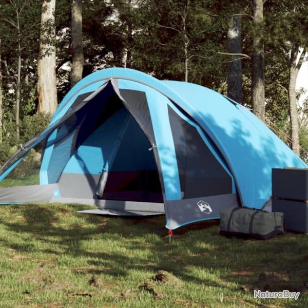 Tente de camping de cabine 4 personnes bleu impermable