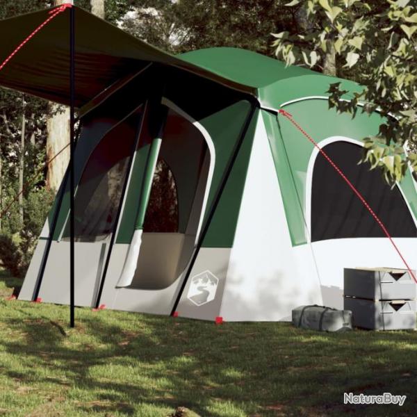 Tente de camping de cabine 5 personnes vert impermable