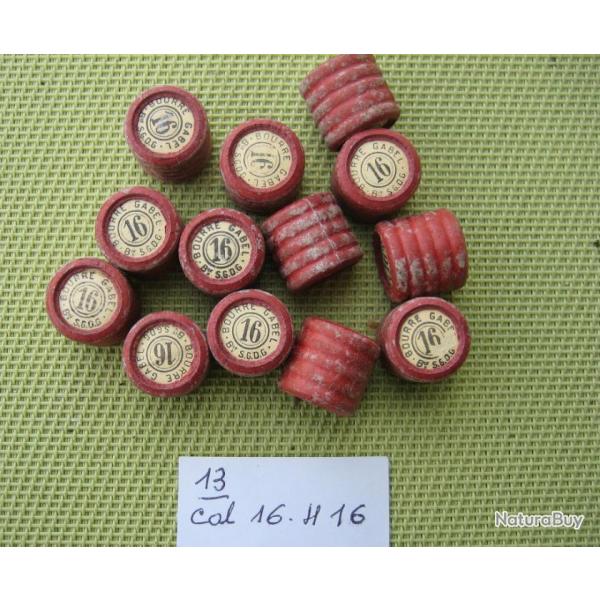 12  Bourres  Gabel  cal  16  hauteur  16 mm