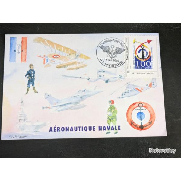 carte postale 100 ans aeronautique navale timbre oblitr rafale cocarde marine nationale militaire