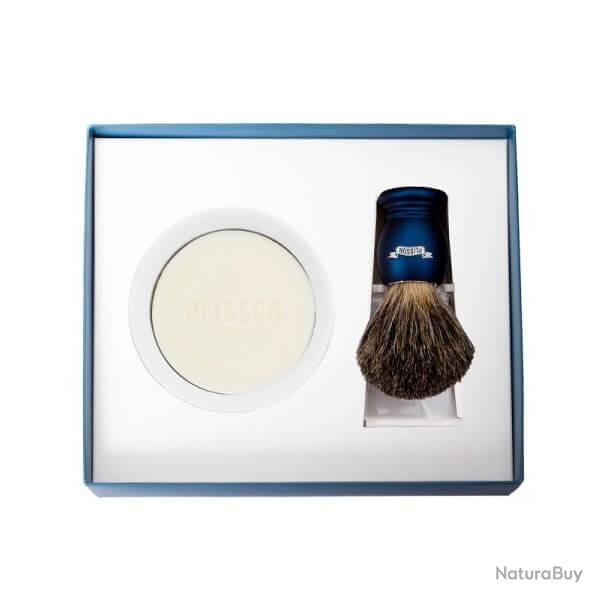 954831 Coffret rasage Plisson "Essentiel" bleu nuit