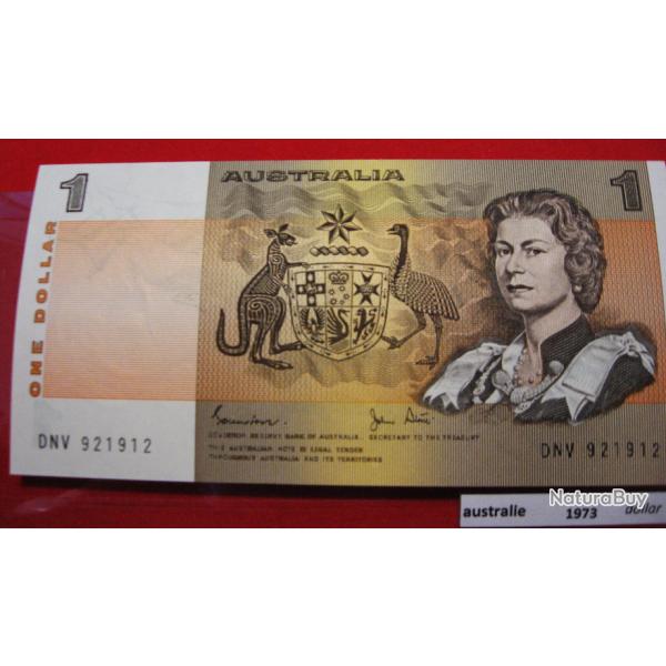 australie  billet de 1 dollar Elisabeth II 1973 neuf