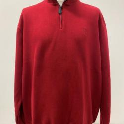 Sweat col zippé rouge foncé - LOVERGREEN