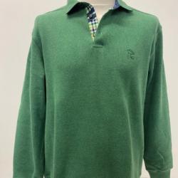 Sweat col boutonné vert - LOVERGREEN