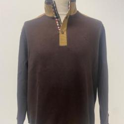 Sweat col camionneur chocolat - LOVERGREEN