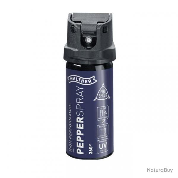 Bombe de dfense Walther Prosecur 360 gaz poivre - 40 ml