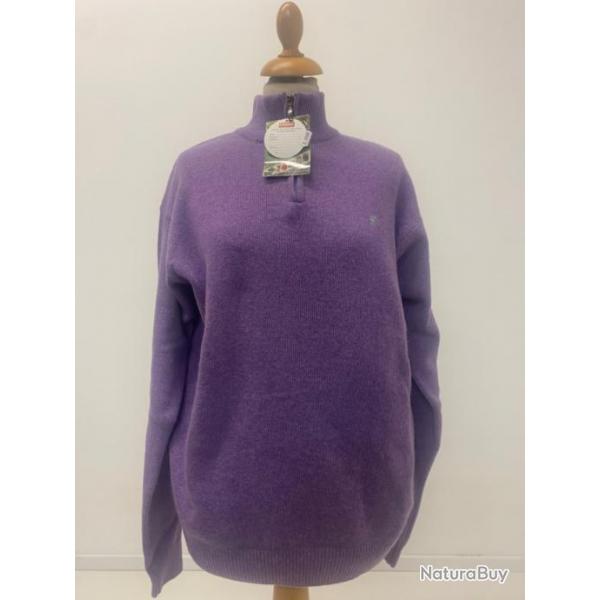 Pull Lambswool parme - LOVERGREEN