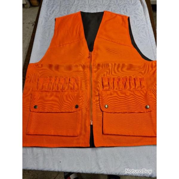 GILET DE SECURITE - orange rversible en vert