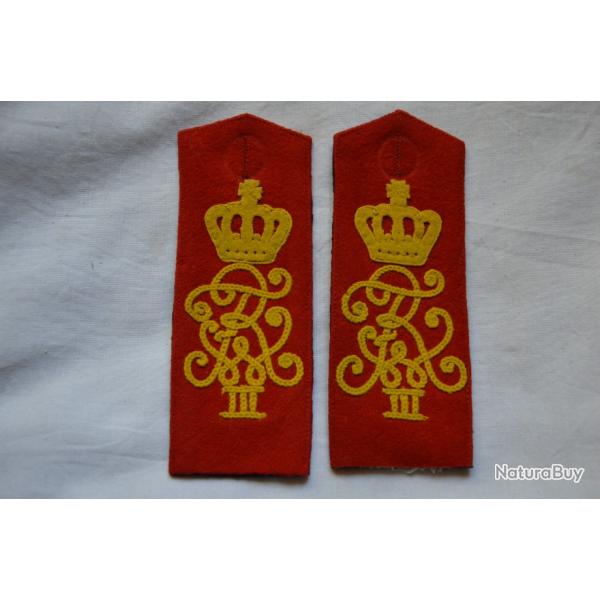 PATTES D'EPAULE ALLEMANDES 14/18-GERMAN SHOULDER BOARDS-FRIEDRICH WILHELM III-GUERRE 1914/1918