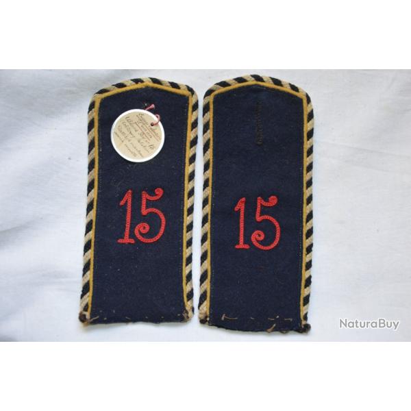 PATTES D'EPAULE ALLEMANDES 15 UHLANS-GERMAN SHOULDER BOARDS SCHLESWIG HOLSTEIN-GUERRE 1870/1871