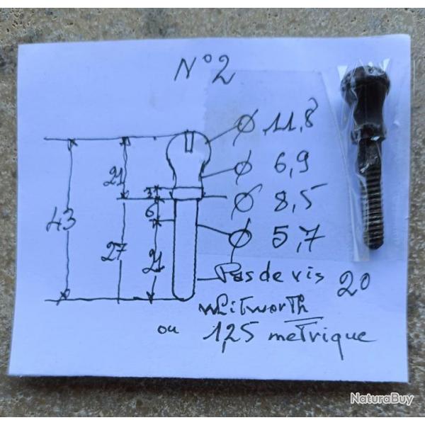 VIS DE MACHOIRE POUR CHIEN A SILEX N2