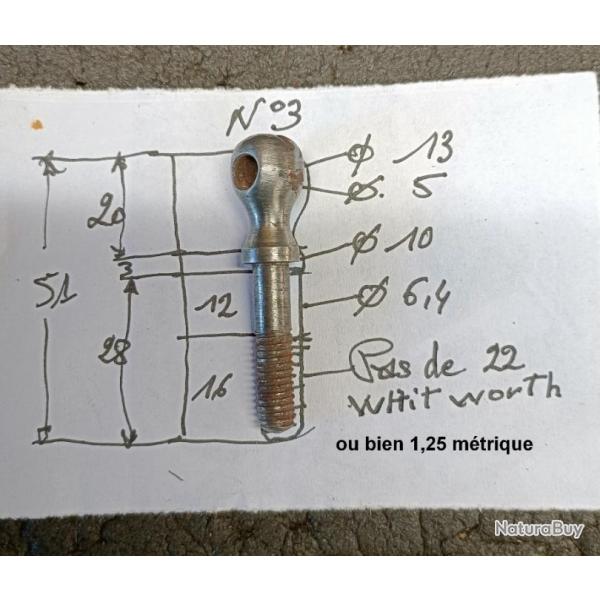 VIS DE MACHOIRE DE PISTOLET POUR CHIEN A SILEX N3