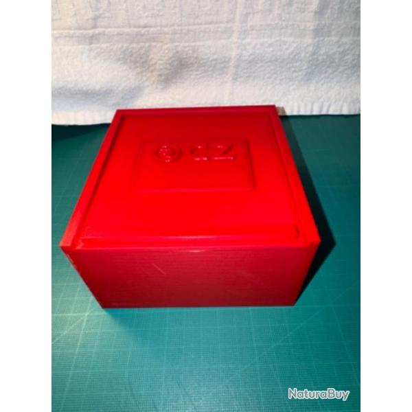 Boite de rangement  rouge pour 5 chargeurs de Cz 455