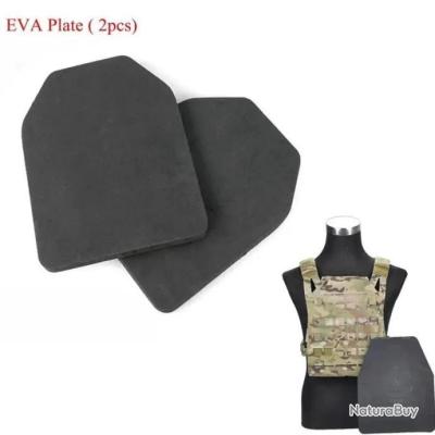 Plaques Latérales EVA Pour Gilet Tactique - Lot De 2 - Porte-plaque 6x6 - Noir