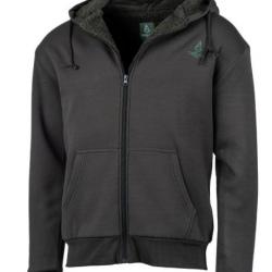 Sweat capuche zippé vert