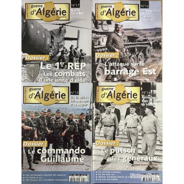 Lot de 4 Magazines La Guerre d'Algrie No 14, 15, 16 & 17