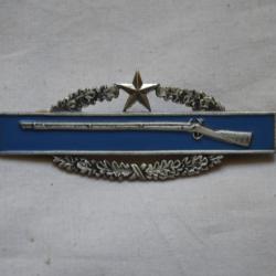 INSIGNE AMERICAIN COMBAT INFANTERIE-ARMY STERLING COMBAT INFANTRYMAN-E&H SIMON-GUERRE 1939/1945-2°WW