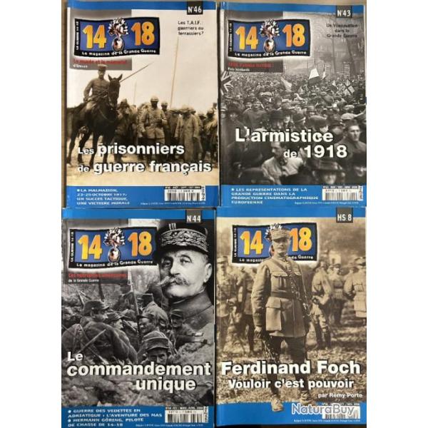 Lot de 3 revues 14-18 Le magazine de la Grande Guerre (43,44,46) et un Hors Srie No 8