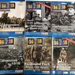 Lot de 4 revues 14-18 Le magazine de la Grande Guerre (43,44,45,46) et un Hors Série No 7 et No 8