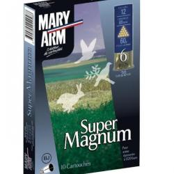 Cartouches MARY ARM SUPER MAGNUM - Cal 12/89 60gr BJ N°6 X10