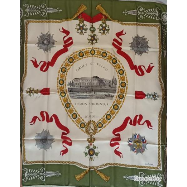 Foulard en soie L.R. Paris de l'Ordre la Lgion d'honneur