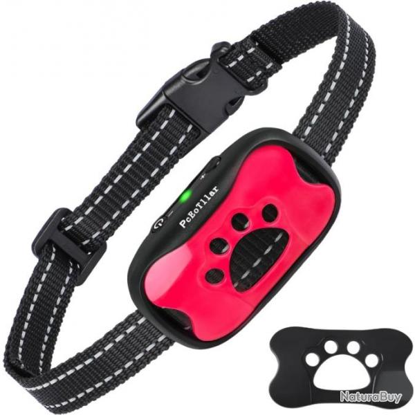 Collier de Dressage Chien Intelligent 2 Modes Vibration Son 7 Niveaux de Sensibilit Rechargeable