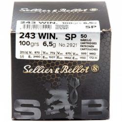 Cartouches Sellier & Bellot - Cal. 243 Win SP - VRAC - Boite de 50