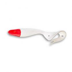 LEURRE SOUPLE GRUB DELALANDE SANDRA 23CM BLANC TETE ROUGE