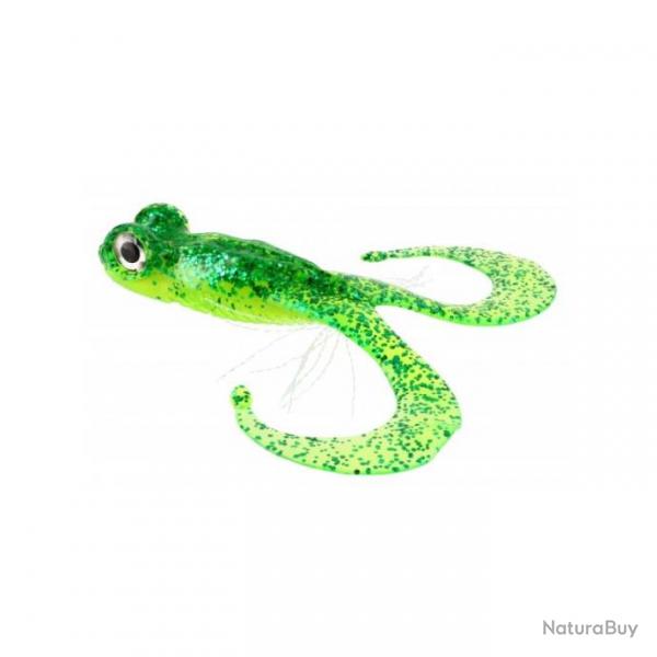 LEURRE SOUPLE GRENOUILLE GUNKI BULL FROG 130 GREEN STRASS