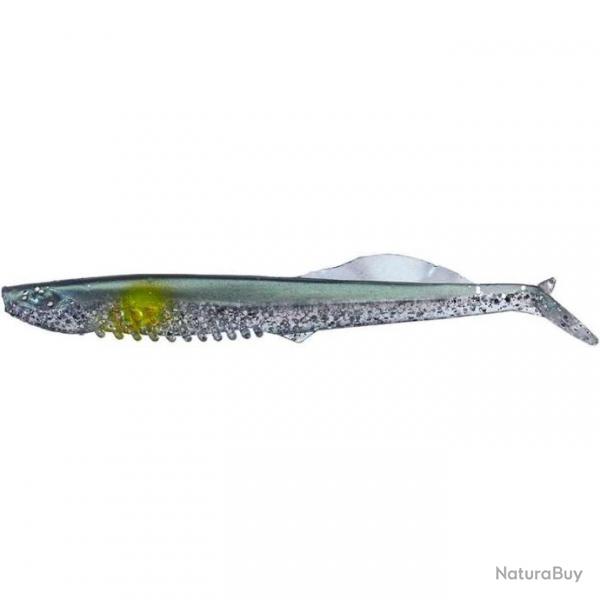 LEURRE SOUPLE SHAD GUNKI V3IB 105 GREEN SHINER YELLOW