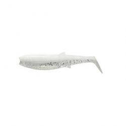 LEURRE SOUPLE SHAD SAVAGE GEAR CANNIBAL SHAD 8CM WHITE FLASH