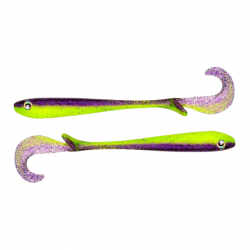 LEURRE SOUPLE GRUB ZECK BABY BUTCHER 14CM unité PURPLE CHARTREUSE