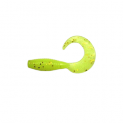 LEURRE SOUPLE GRUB CRAZY FISH ANGRY SPIN 1" unité #6 CHARTREUSE