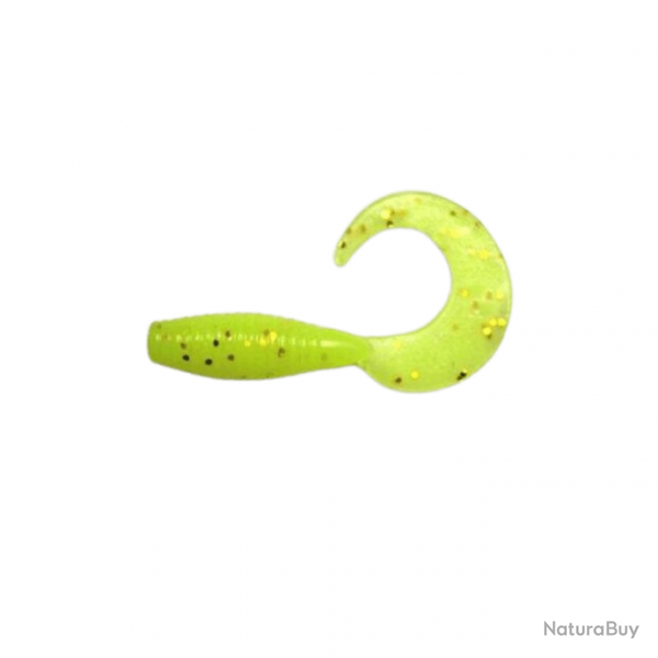 LEURRE SOUPLE GRUB CRAZY FISH ANGRY SPIN 1,4" unit #6 CHARTREUSE