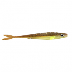 LEURRE SOUPLE SHAD IRIS V-POWER 8CM UV BROWN CHARTREUSE