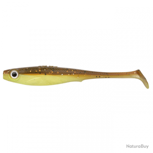 LEURRE SOUPLE SHAD IRIS POP-EYE UV 10CM UV BROWN CHARTREUSE