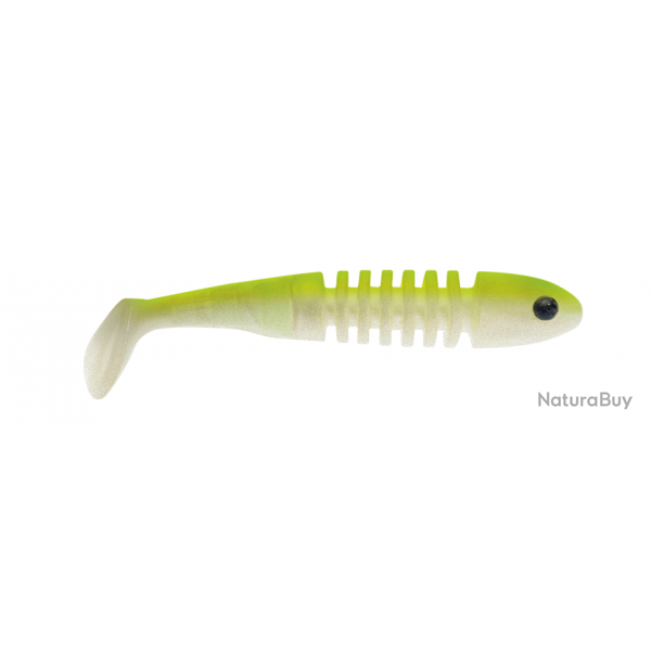 LEURRE SOUPLE Shad DELALANDE SKELETON 5,5CM NATURAL YELLOW UV