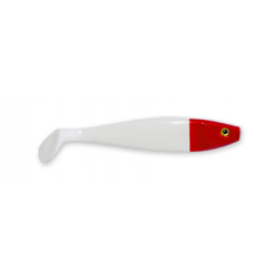 LEURRE SOUPLE Shad DELALANDE Shad GT 18CM BLANC TETE ROUGE