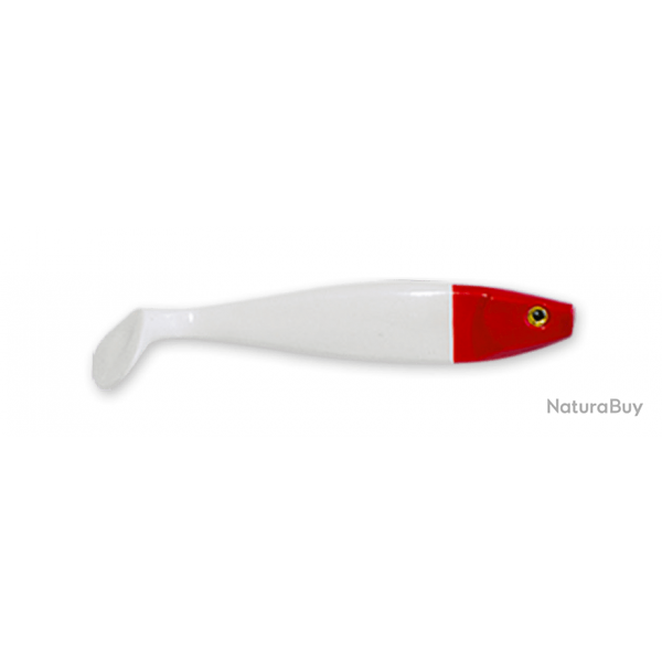 LEURRE SOUPLE Shad DELALANDE Shad GT 18CM BLANC TETE ROUGE